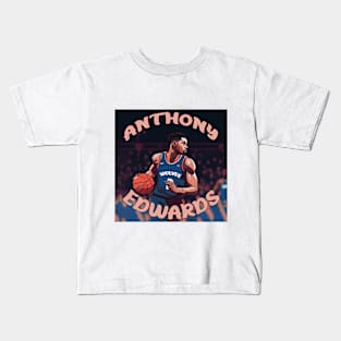 Anthony Edwards Anime Kids T-Shirt